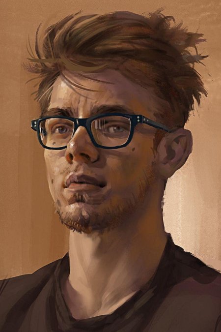 Мужчина в очках арт