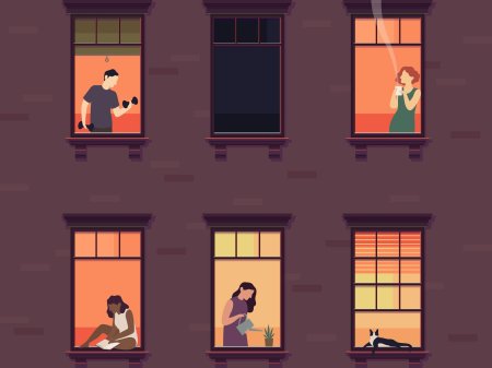 Силуэт в окне