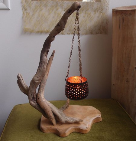 Деревянная лампа