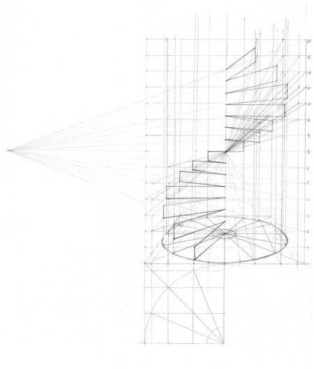 Винтовая лестница перспектива