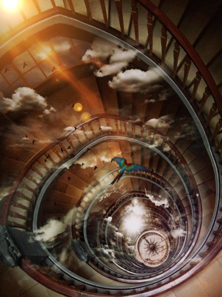 Спиральная лестница фэнтези