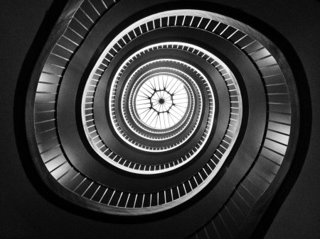 Винтовая лестница вид сверху