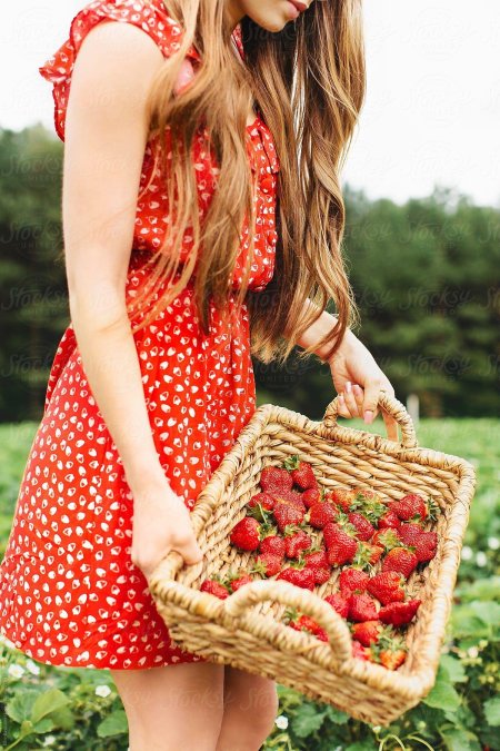 Красивые девушки с фруктами