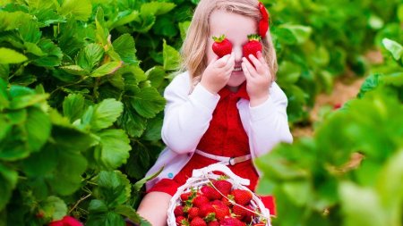 Девочка с клубникой