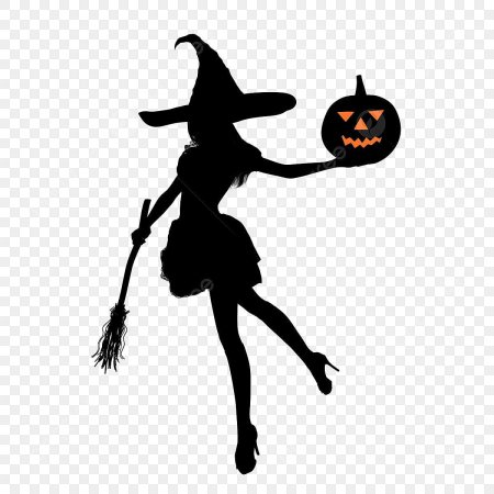 Хэллоуин ведьмочка на метле