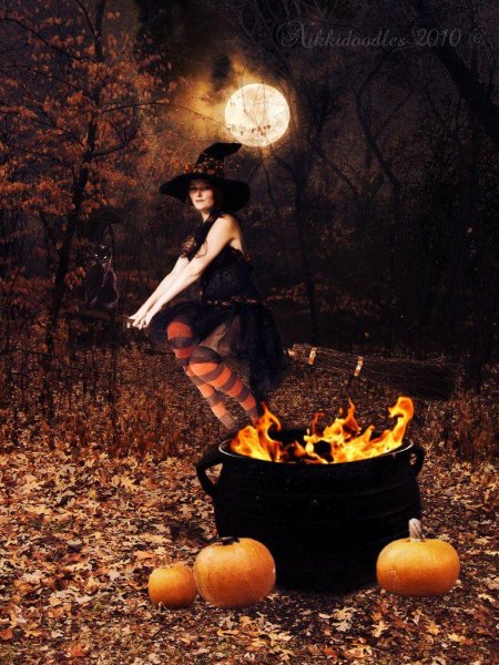 Хэллоуин ведьмочка