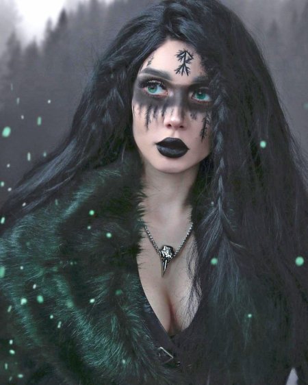 Ведьма викинга макияж