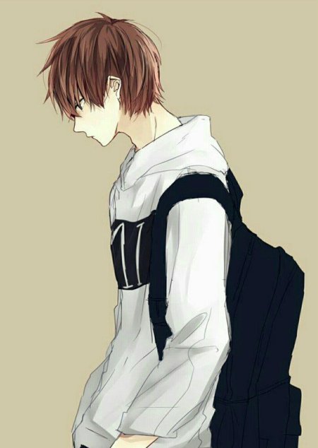 Аниме мальчик грустный