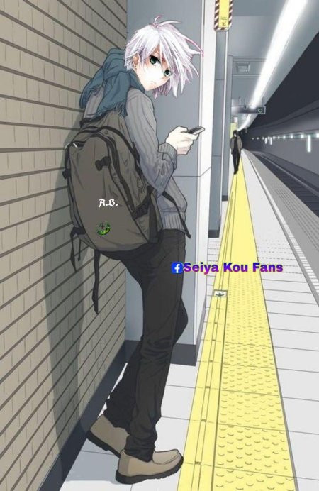 Аниме парень идет