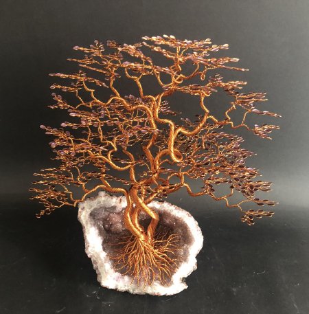 Дерево банзай из медной проволоки