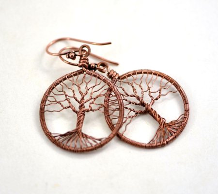 Серьги из дерева