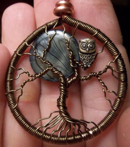 Кулон древо жизни из проволоки