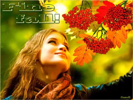 Анимация рябина осенью