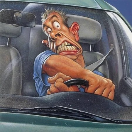 Водитель шарж