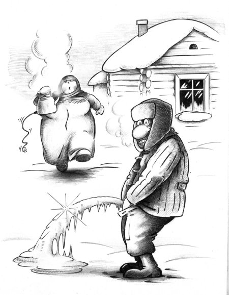 Зимние карикатуры