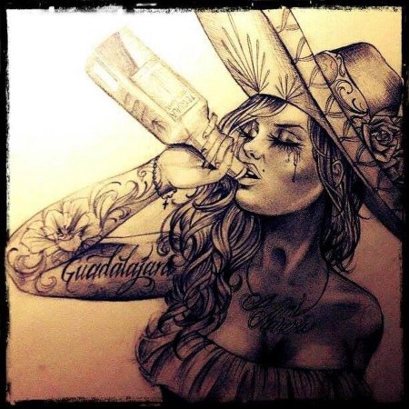 Эскизы в стиле чикано