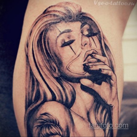 Тату в стиле чикано