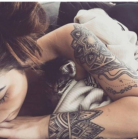 Тату рукава для девушек