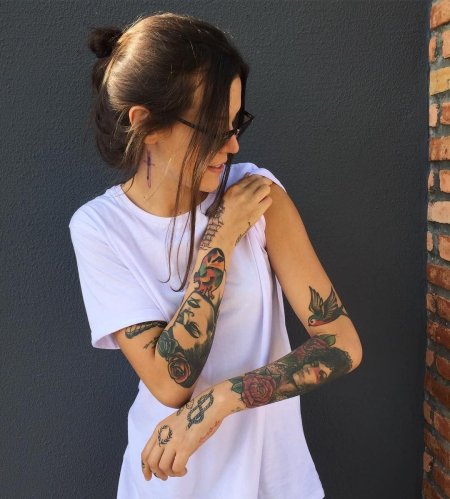 Рукав тату для девушек