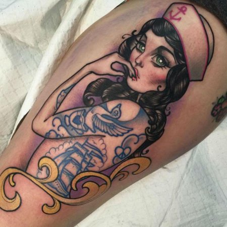 Пин ап тату