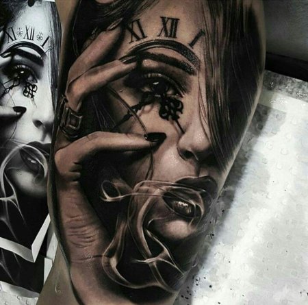 Тату лица девушек