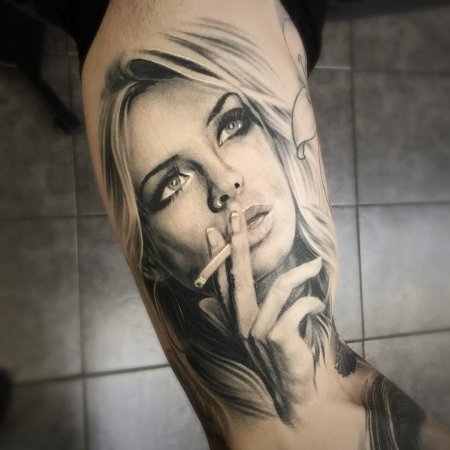 Тату лица девушек