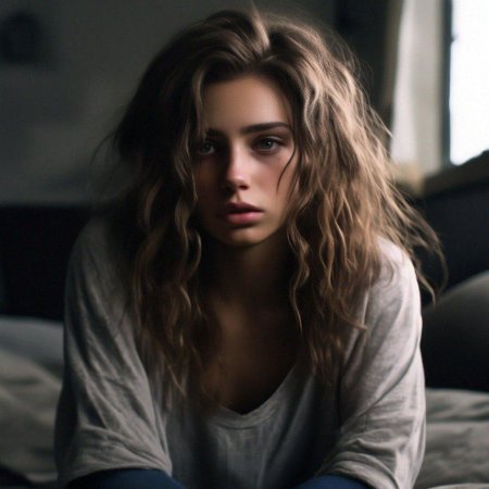 Грустная девушка