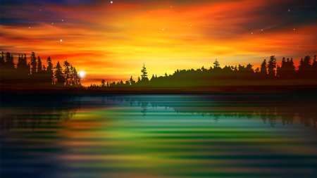 Пейзаж закат