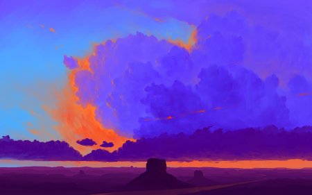 Небо закат рисунок