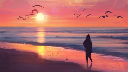 Силуэт на фоне заката