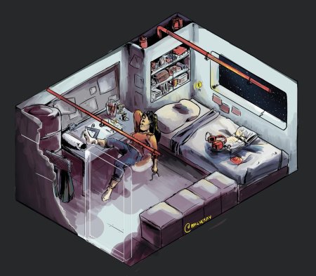 Изометрическая иллюстрация комната