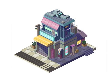 Здание пиксельный