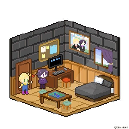 Пиксель арт комната