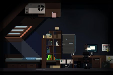 Пиксель арт комната