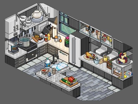 Пиксельная кухня