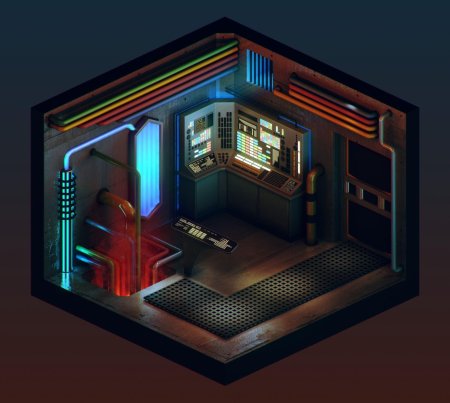 Комната cyberpunk аватария