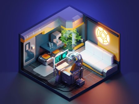 D isometric room гейминг