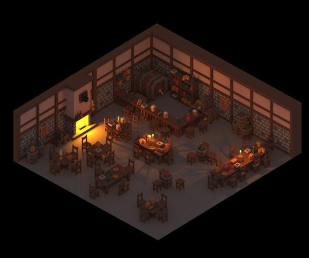 Пиксельная игра про таверну