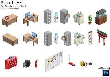 Изометричный пиксель арт