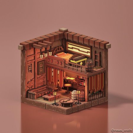 Магика воксель комнаты