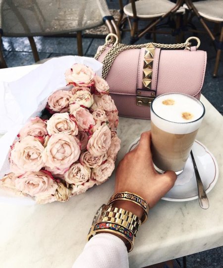 Утро кофе цветы