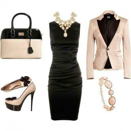 Аксессуары к черному вечернему платью