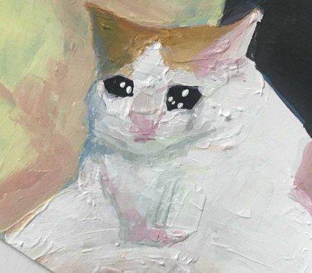 Кот картина маслом