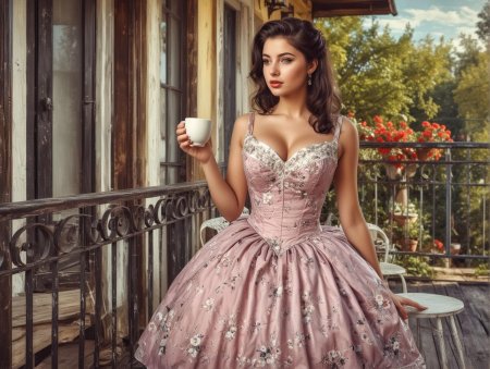 В красивом платье