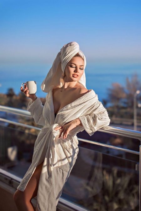 Фотосессия в халате
