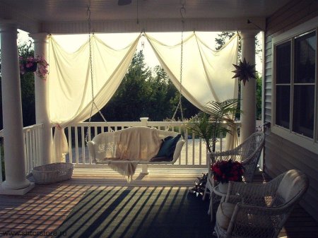 Веранда со шторами