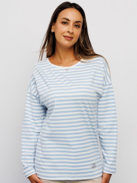 Лонгслив тельняшка оверсайз в полоску