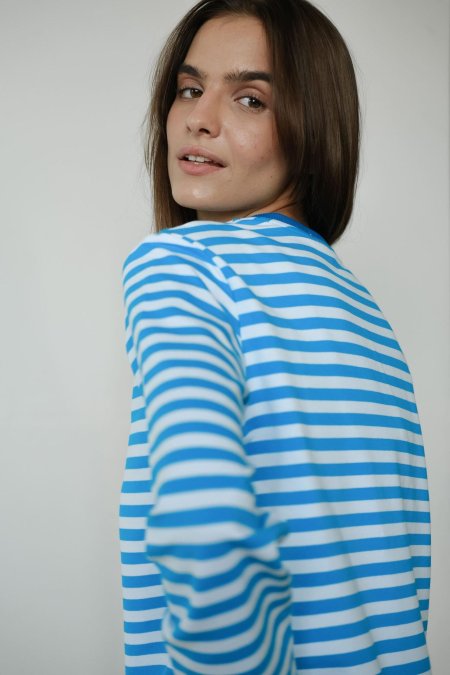 Лонгслив в полоску женский