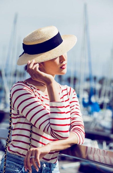 Шляпа канотье женская