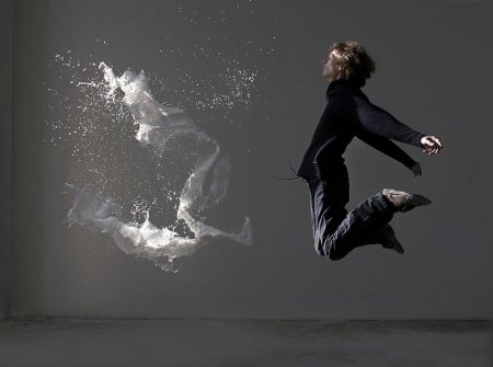 Человек в воздухе